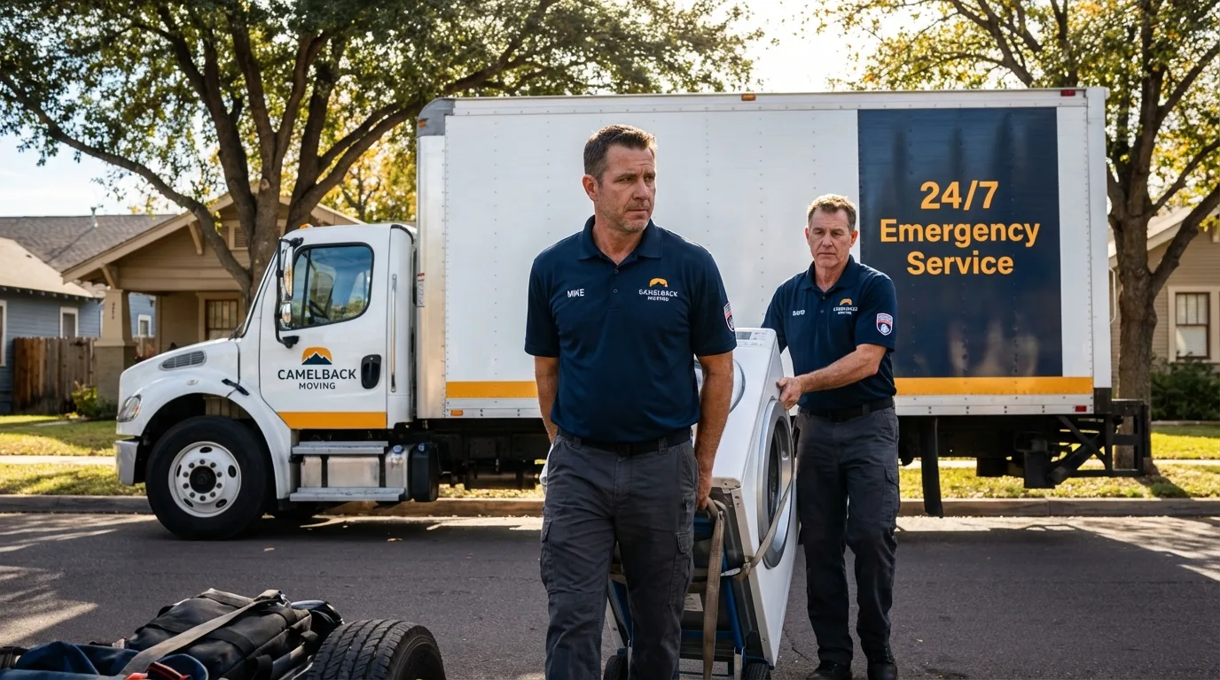 CamelBack Moving crew loading furniture in Arizona City, AZ
